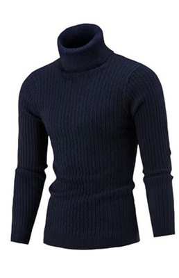 Men's Classic Long Sleeve Turtleneck Sweater - Aesthetic Haven