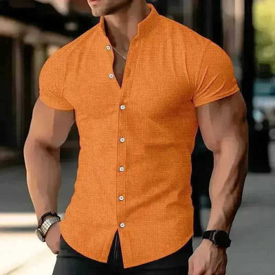 Cool Stand Collar European Summer Shirt - Aesthetic Haven