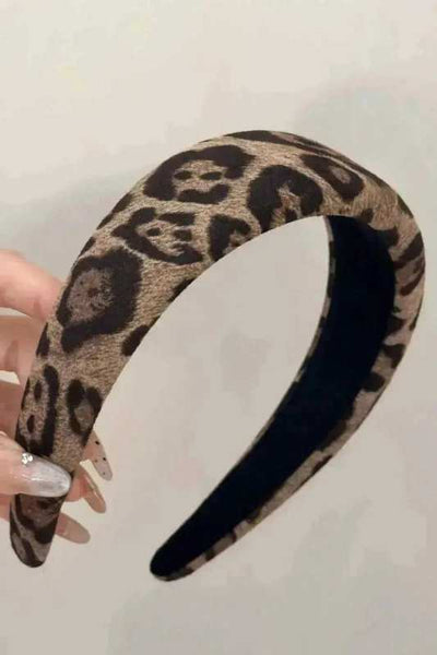 Leopard Polyester Wide Headband - Aesthetic Haven