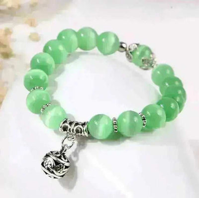 Natural opal beads bracelets crystal fashion women bracelet vintage stainless steel braceletes for women - Aesthetic Haven